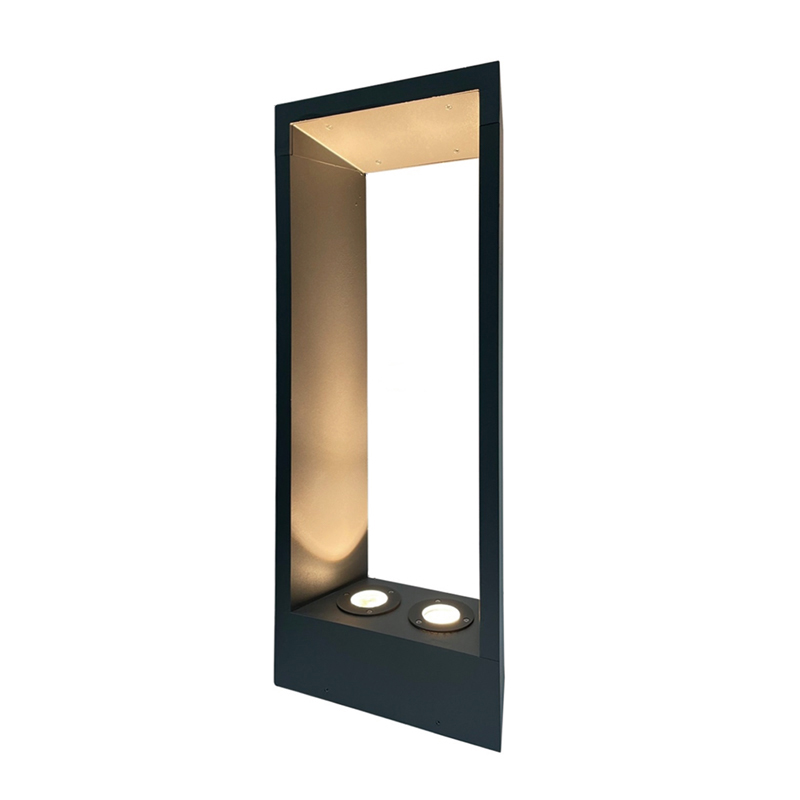 Ddk-ll204 trapezoid grey hardin lawn ilaw landscape light para sa damuhan