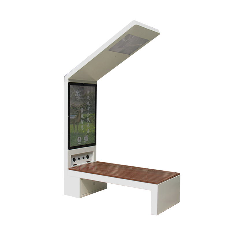 DDK-2000A Charging WiFi Solar Bench Outdoor Bench na may Roof sa tuktok