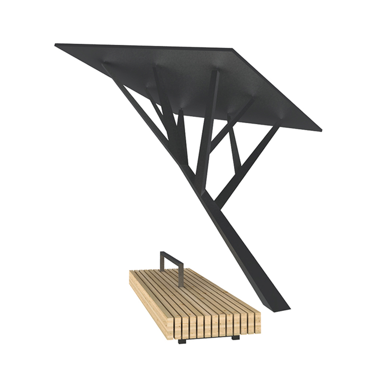 DDK-ST2000 Solar Tree na may Long Bench